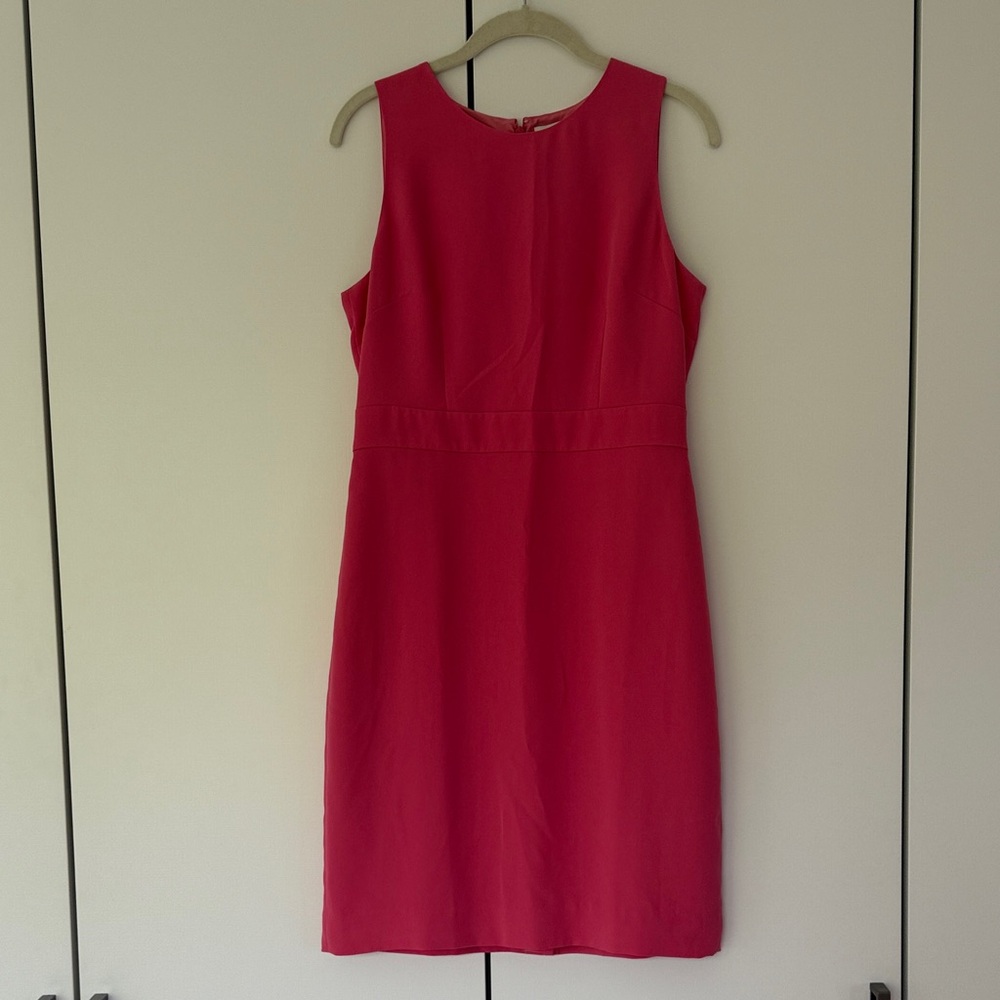 J. Crew Vibrant Pink Midi Dress